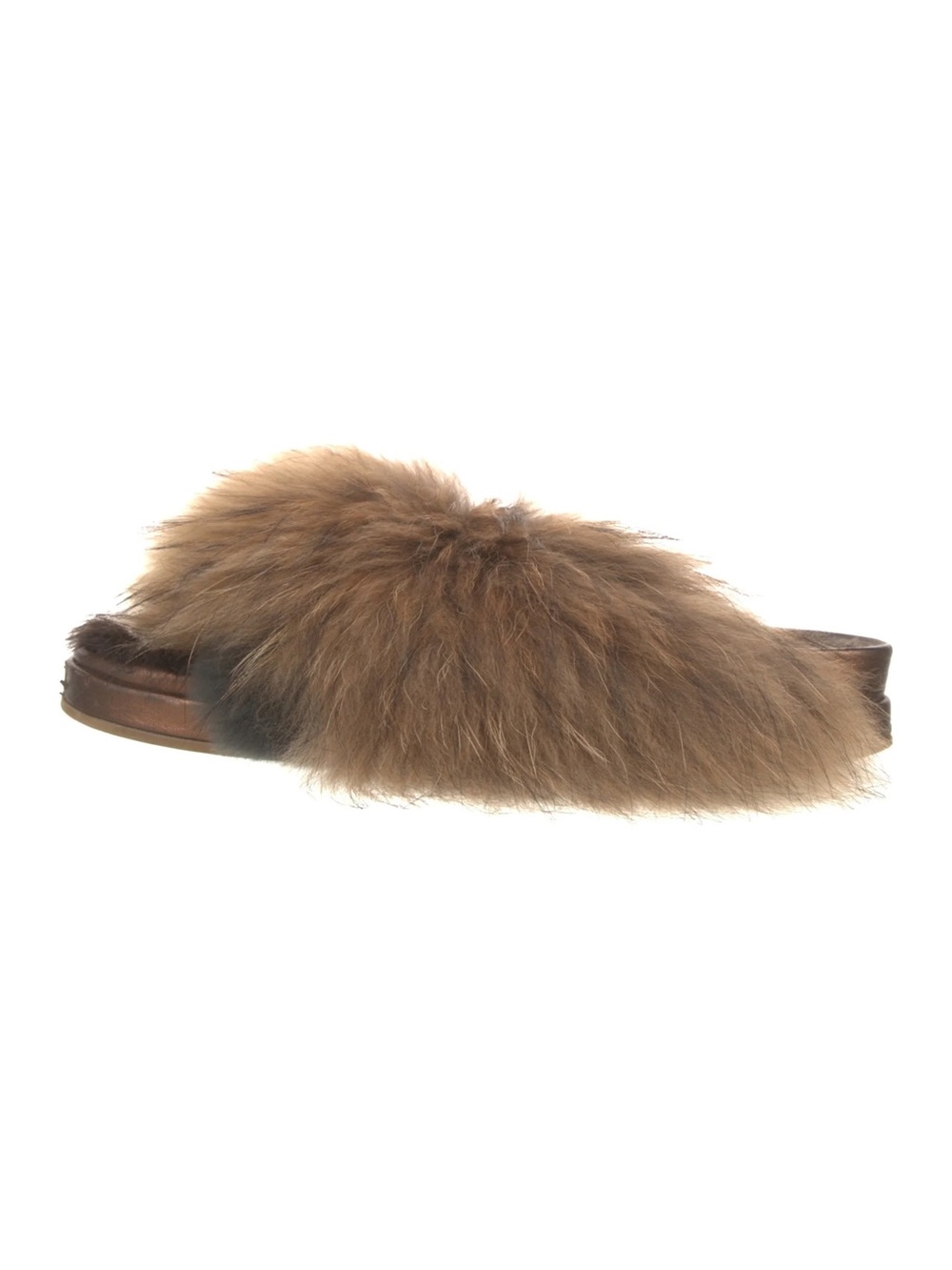 Mr and Mrs. Italy Faux Fur Trim Slides